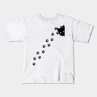 cat head paw Kids T-Shirt